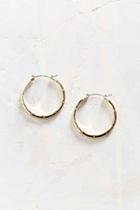 Urban Outfitters Sterling Silver + 18k Gold Bamboo Hoop Earring,gold,one Size
