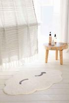Urban Outfitters Winking Cloud Bath Mat,white,one Size