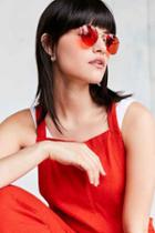 Urban Outfitters Daydream Metal Round Sunglasses,red,one Size