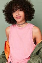 Urban Outfitters Silence + Noise Washed Out Muscle Tee,pink,xs