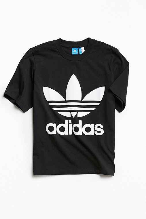 Urban Outfitters Adidas Ac Boxy Tee,black,s