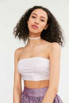 Urban Outfitters Out From Under Embellished Bandeau Bra,cream Multi,m