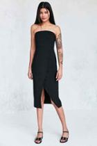 Urban Outfitters Silence + Noise Structured Strapless Midi Dress,black,0