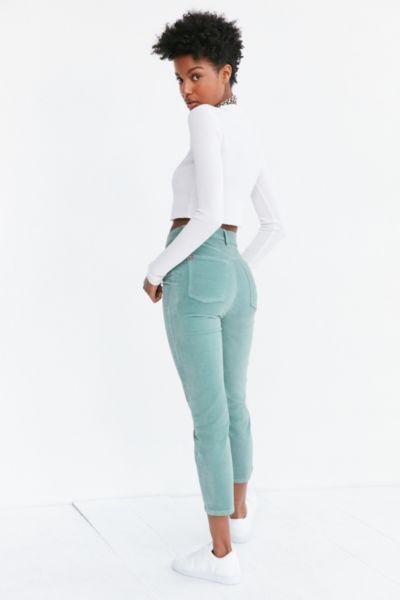 Urban Outfitters Bdg Girlfriend Velvet High-rise Pant