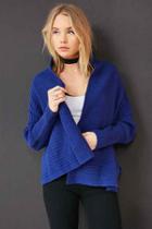 Urban Outfitters Bdg Amelia Shawl-neck Cardigan,blue,xs