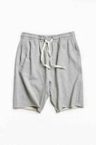 Urban Outfitters Uo Raw Hem Knit Short,light Grey,xl