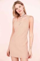 Urban Outfitters Motel Mergy Low Armhole Tank Mini Dress,tan,s