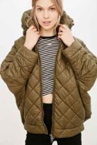 Urban Outfitters Without Walls Oversized Cocoon Puffer Jacket,olive,xs/s