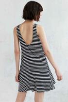 Urban Outfitters Bdg Stripe Scoop-back Dress,blue Multi,s