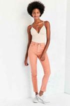 Urban Outfitters Bdg Twig Corduroy High-rise Skinny Pant,medium Orange,24