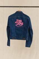 Urban Renewal Vintage Fool For Love Embroidered Denim Jacket
