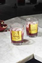 Urban Outfitters Moon Shine Glasses Set,gold,one Size