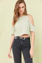 Urban Outfitters Truly Madly Deeply Courtney Cold-shoulder Tee