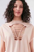 Urban Outfitters Truly Madly Deeply Macrame Tee,white,l