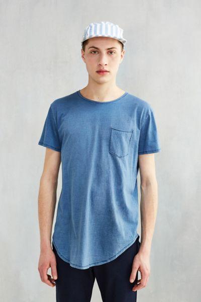 Urban Outfitters Indigo Curved Hem Tee