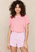 Urban Outfitters Urban Renewal Recycled Overdyed Denim Short,pink,s