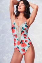 Urban Outfitters Billabong X Uo Hippie Hooray One-piece Swimsuit,blue Multi,s