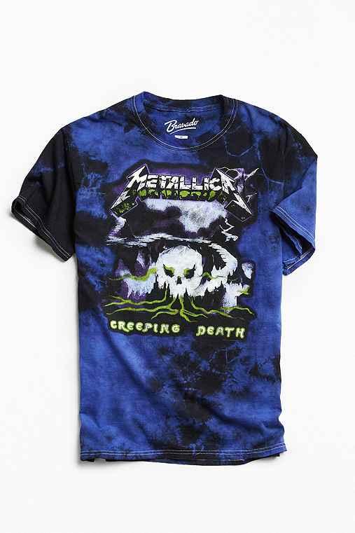Urban Outfitters Metallica Creeping Death Dye Tee,purple,l