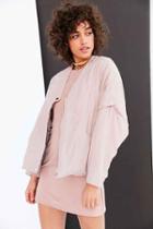 Urban Outfitters Kimchi Blue Josephina Reversible Dolman-sleeve Bomber Jacket,pale Pink,xs