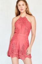 The Jetset Diaries Vierna Crochet High-neck Romper