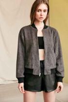 Urban Outfitters Urban Renewal Remade Cozy Bomber Jacket,grey,xs