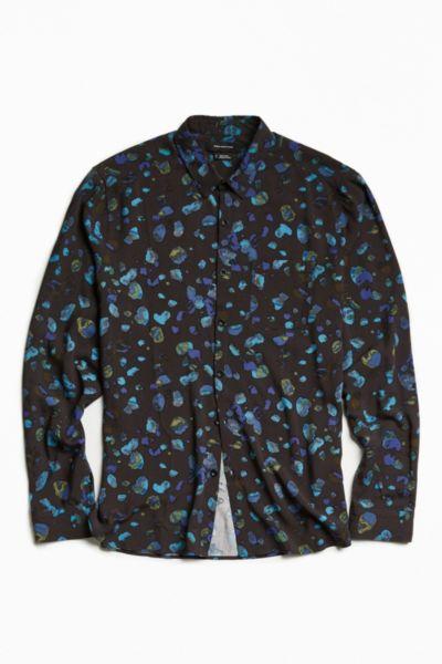 Urban Outfitters Uo Owen Stones Rayon Button-down Shirt