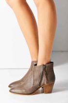 Urban Outfitters Faye Leather Boot,grey,8