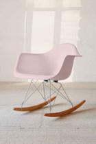 Urban Outfitters Modernica Fiberglass Arm Shell Rocking Chair,pink,one Size