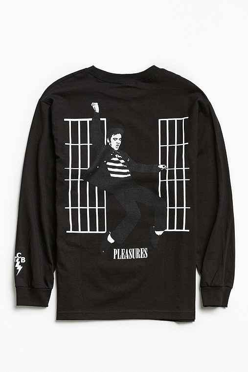 Urban Outfitters Pleasures Jailhouse Long Sleeve Tee,black,xl