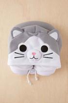 Urban Outfitters Cat Hood Neck Pillow,grey Multi,one Size