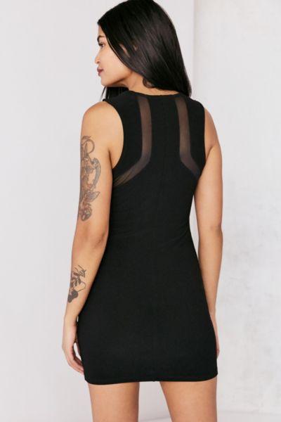 Silence + Noise Mesh Inset Bodycon Mini Dress