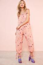 Urban Outfitters Kimchi Blue Winnie Floral Print Balloon-leg Jumpsuit