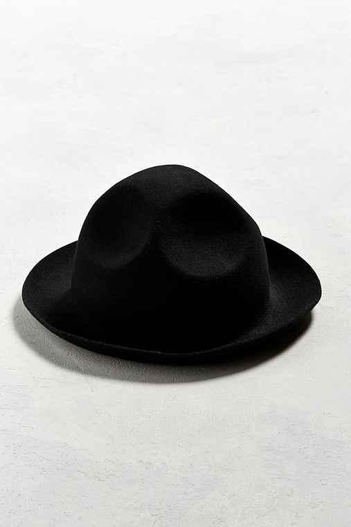 Urban Outfitters Uo Hand Crushed Fedora,black,one Size
