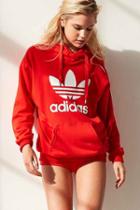 Urban Outfitters Adidas Originals Trefoil Hoodie Sweatshirt,red,xs