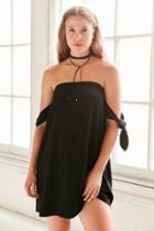 Urban Outfitters Kimchi Blue Tie Sleeve Off-the-shoulder Mini Dress
