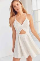 Urban Outfitters Kimchi Blue Cutout Lace Fit + Flare Dress,white,8