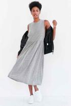 Urban Outfitters Truly Madly Deeply Babydoll Muscle Tee Midi Dress,grey,xs/s