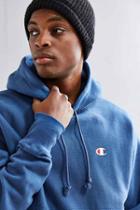Urban Outfitters Champion Reverse Weave Hoodie Sweatshirt,sapphire,l