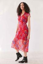 Urban Outfitters Cooperative Space Cowgirl Midi Dress,red Multi,0
