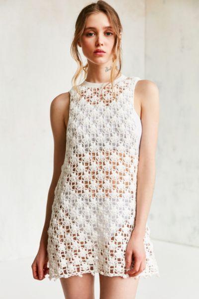 Kimchi Blue Floral Crochet Tunic Top