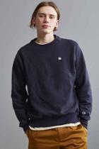 Urban Outfitters Champion Reverse Weave Fleece Crew Neck Sweatshirt,navy,m