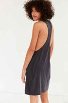 Urban Outfitters Silence + Noise Elinor Cupro Tank Dress,washed Black,xs