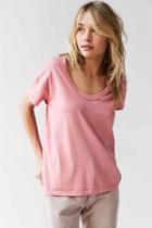 Urban Outfitters Truly Madly Deeply Tori Scoopneck Tee,pink,l