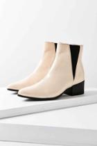 Urban Outfitters Vegan Patent Leather Pola Chelsea Boot,beige,us 7/eu 37