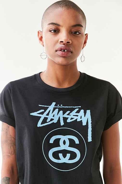 Urban Outfitters Stussy Classic Logo Tee,black Multi,l