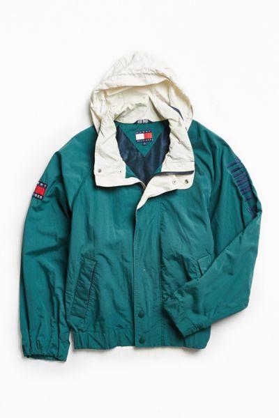 Urban Outfitters Vintage Tommy Hilfiger Green '90s Prep Sport Windbreaker Jacket