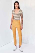Urban Outfitters Bdg Girlfriend Corduroy High-rise Pant,yellow,27
