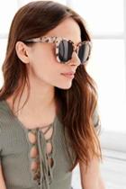 Urban Outfitters Carmen Oversized Cat-eye Sunglasses,brown,one Size