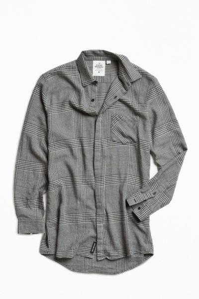 Urban Outfitters Cheap Monday Checked Flannel Long Button-down Shirt