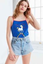 Urban Outfitters Kimchi Blue Sweetie Square-neck Tank Top,blue,xs